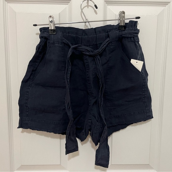 NWT Splendid Villa Easy Linen Shorts in Navy Blue, Size XS - Picture 5 of 8